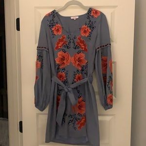 Parker embroidered floral dress